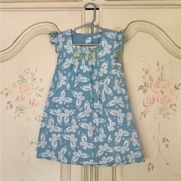 Baby Boden 2-3Y Smocked Butterfly Dress with Flutter Sleeves - Picture 1 of 6